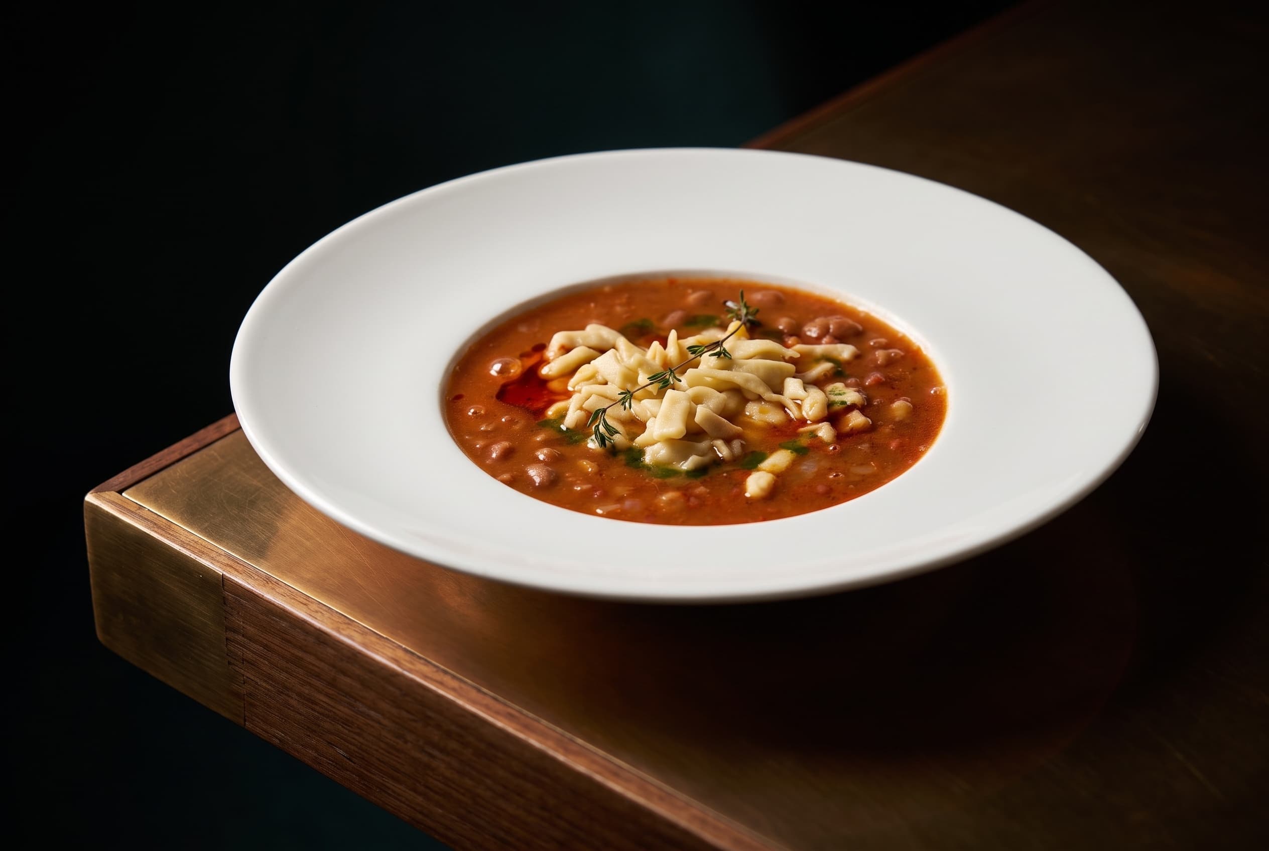 Zuppa di fagioli con pasta fresca maltagliati